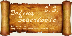 Dafina Šeperković vizit kartica